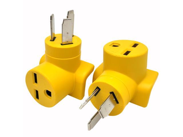 Parkworld 63081 NEMA 10-50P to 6-30R One Piece Compact Adapter Stove to Workshop Adaptor Output 30amp 250Volt