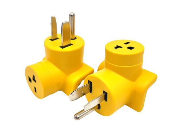 Parkworld 63197 NEMA 6-50P to 6-20R T-Blade 6-15R One Piece Compact Adapter Welder to A/C Adaptor Output 20amp 250Volt