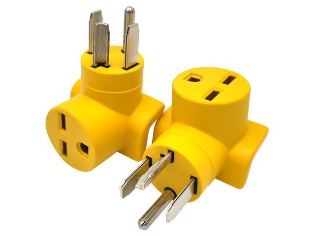 Parkworld 63142 NEMA 14-30P to 6-30R One Piece Compact Adapter Dryer to Workshop Output 30amp 250Volt