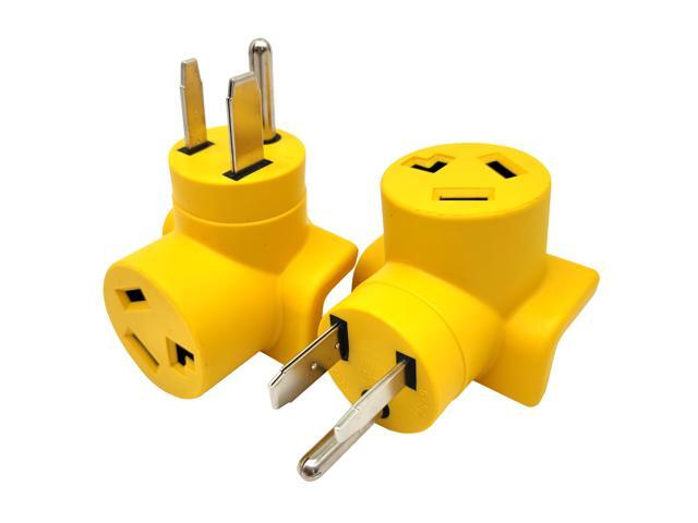 Parkworld 63210 NEMA 6-50P to 10-30R One Piece Compact Adapter Welder to Dryer Adaptor Output 30amp 250Volt