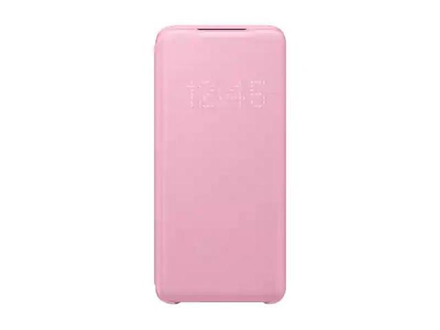galaxy s20 5g led wallet cover pink
