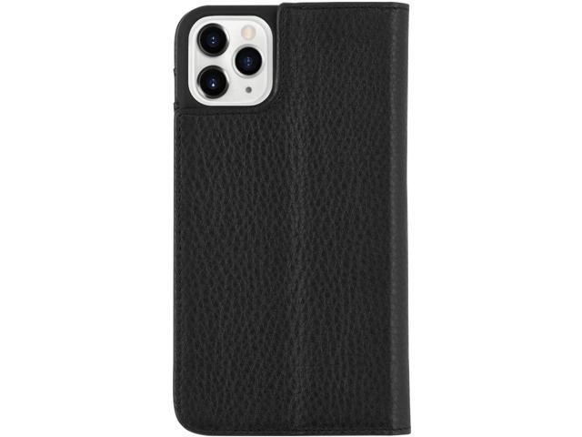 Case-Mate Wallet Folio Case for Apple iPhone 11 Pro Max - Black (Genuine Leather)