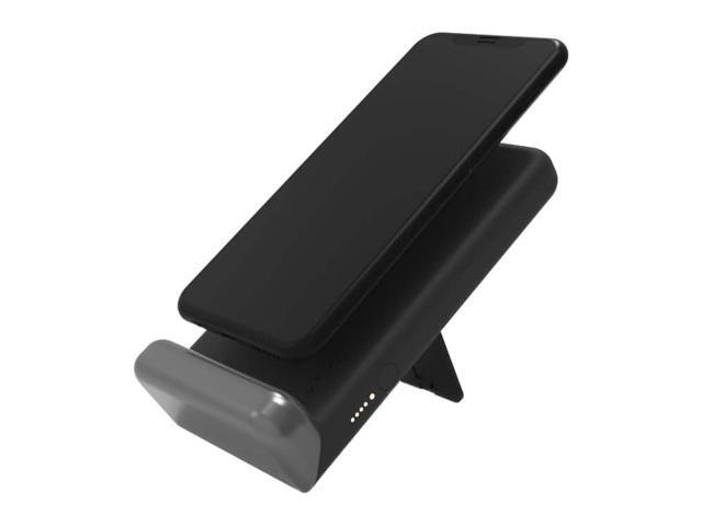 Tylt Pivot Portable Wireless Power Bank + Stand Portable Wireless Charger Twists Into Fast Wireless Charging Stand Black