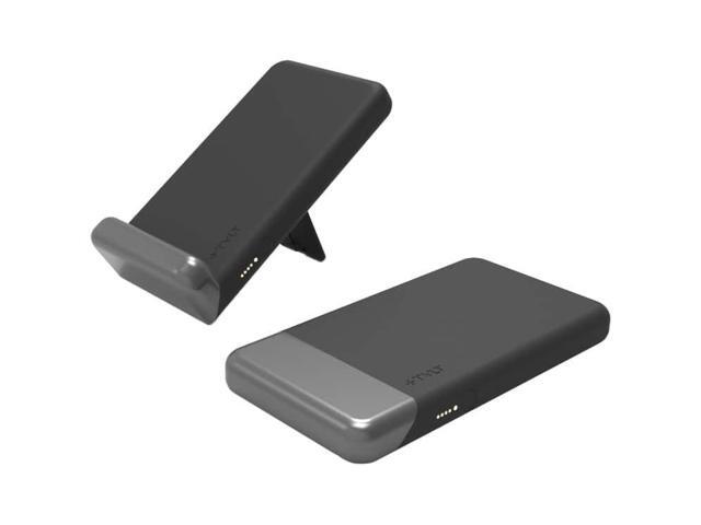 Tylt Pivot Portable Wireless Power Bank + Stand Portable Wireless Charger Twists Into Fast Wireless Charging Stand Black