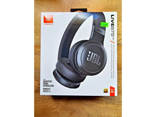 JBL Live675NC On-Ear Wireless Headphones Adaptive Noise Cancelling by HARMAN 65H