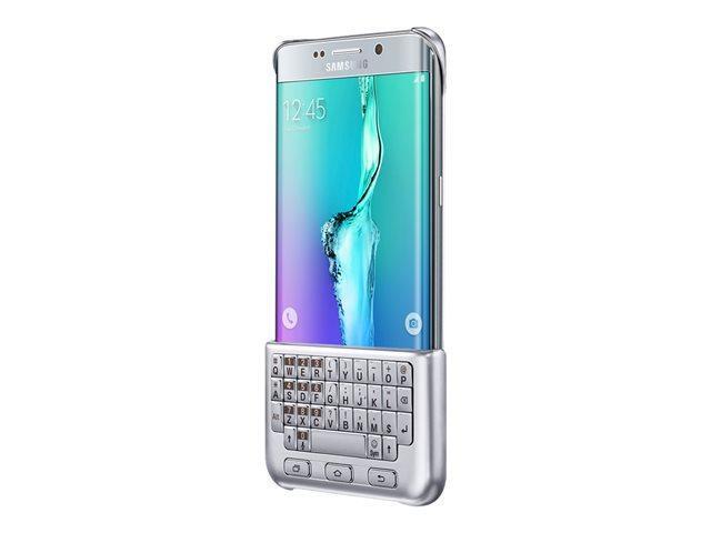 Samsung Keyboard Cover EJ-CG928 - QWERTY - keyboard cover for mobile phone - silver - for Galaxy S6 edge+