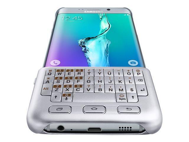 Samsung Keyboard Cover EJ-CG928 - QWERTY - keyboard cover for mobile phone - silver - for Galaxy S6 edge+