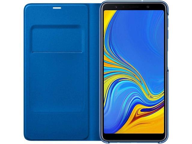 Samsung Original Folio Wallet Cover Case for Galaxy A7 2018 - Blue
