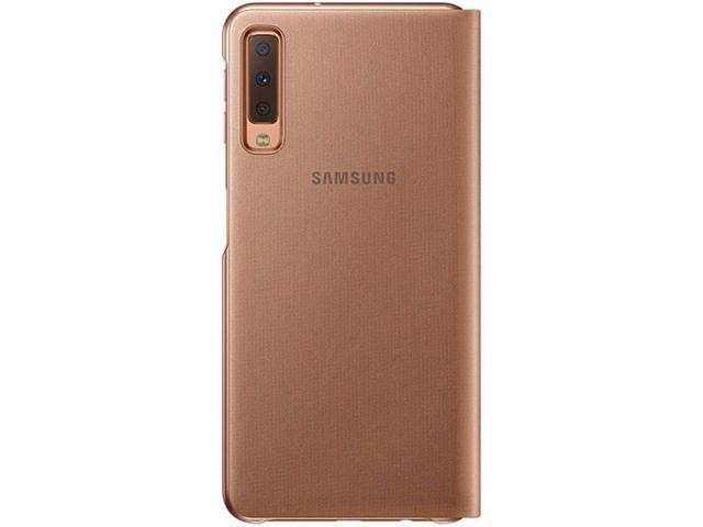 Samsung Original Folio Wallet Cover Case for Galaxy A7 2018 - Gold