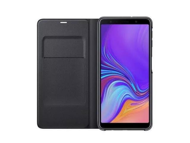 Samsung Original Folio Wallet Cover Case for Galaxy A7 2018 - Black