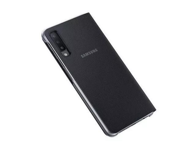 Samsung Original Folio Wallet Cover Case for Galaxy A7 2018 - Black