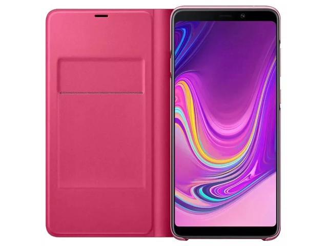 Samsung Original Galaxy A9 2018 Wallet Cover Case, Pink