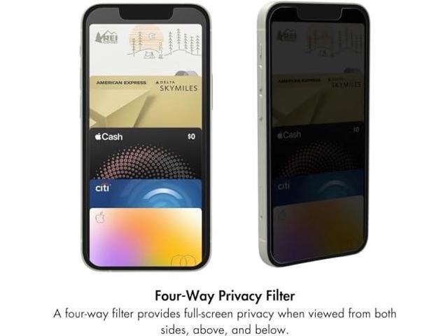 Zagg Invisible Shield Glass Privacy Antimicrobial Screen Protector - iPhone 14/13/13 Pro