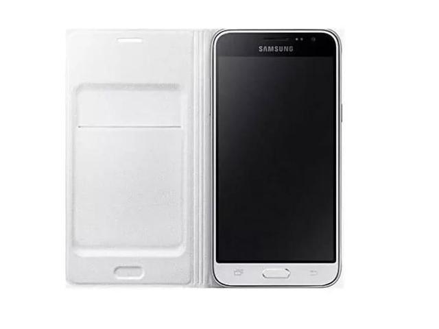 Samsung Galaxy J1 2016 Flip Wallet Cover I Color: White