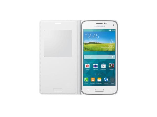 Samsung Galaxy S5 Case S View Flip Cover Folio I Color: White