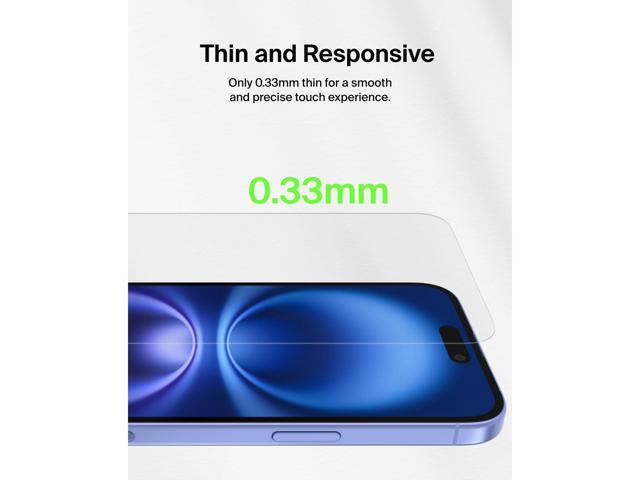 Belkin - ScreenForce Tempered Glass for iPhone 16 Plus, 15 Plus, and 14 Pro Max with EZ Align Tray - Clear - image 4