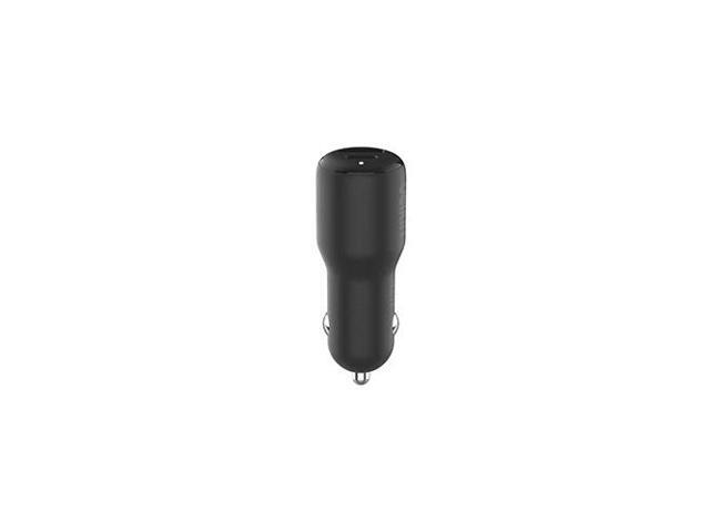 Belkin CCB005btBK Dual (USB-A & C) Car Charger w/cbl (USB-C-lightning) Black