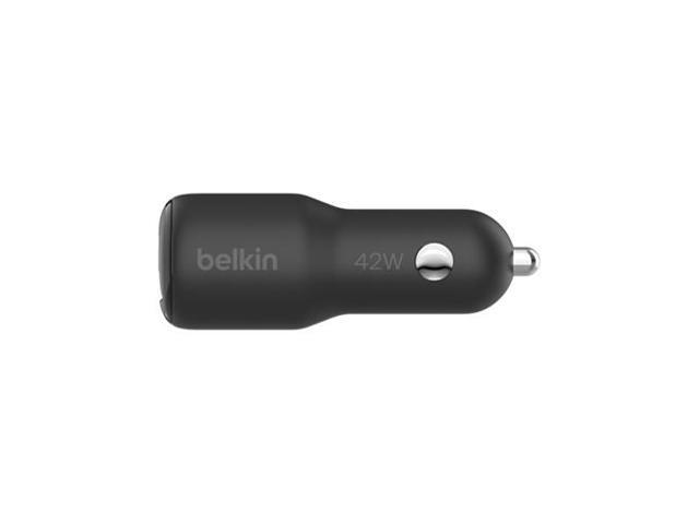 Belkin CCBOO5btBK Dual (USB-A & C) Car Charger w/ cable (USB- C-C) Black