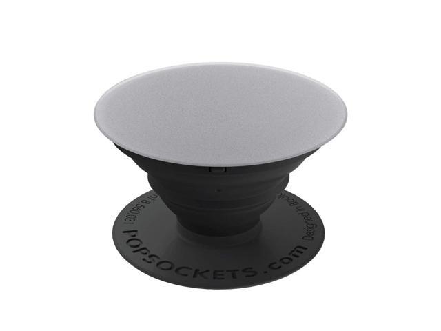 PopSockets - Finger Grip/Kickstand for Mobile Phones - Grey Aluminum