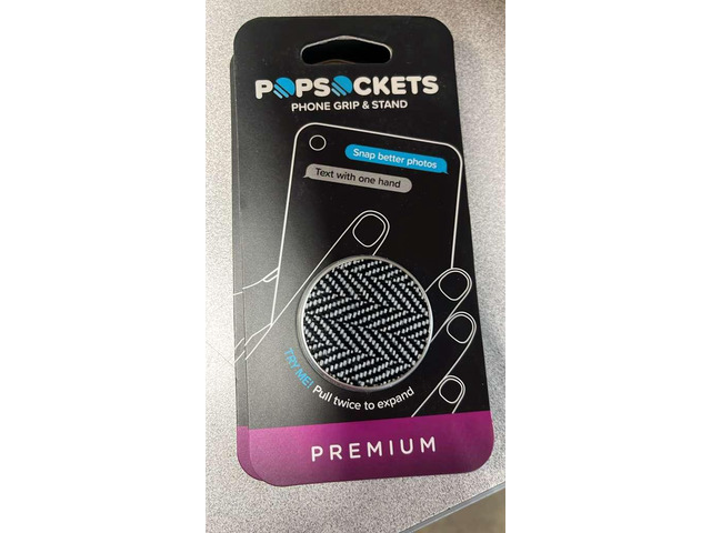 Popsockets Premium Popgrip Phone Holder - Herringbone Black - 800321