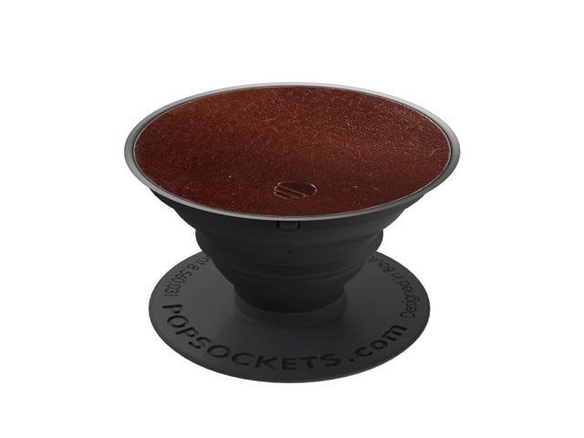 PopSockets Phone Grip Stand Premium Brown Vegan Leather 800102