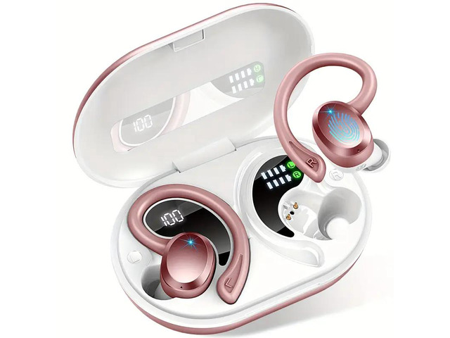 No. Wireless sports earplugs, wireless 5.3 earplugs 14.2mm driver stereo, 48-hour earplugs with ear hooks, can hang 4 noise-reducing microphones,...