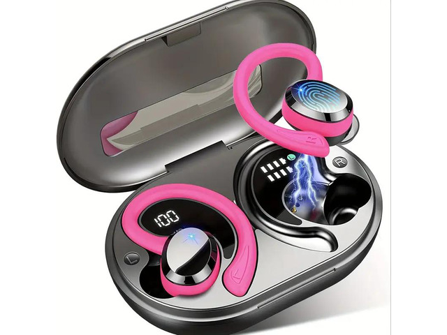 No. Wireless sports earplugs, wireless 5.3 earplugs 14.2mm driver stereo, 48-hour earplugs with ear hooks, can hang 4 noise-reducing microphones,...