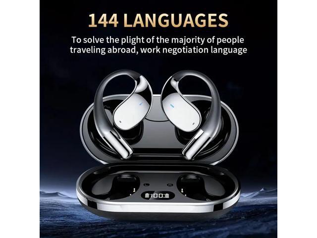 NO. 144 language real-time translation Ai translation headset smart noise reduction, touch control, deep bass and high-definition voice ...