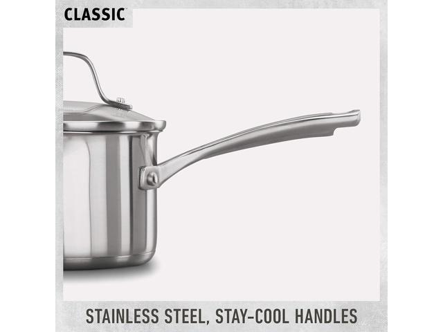 Calphalon Classic Stainless Steel 3.5-Quart Sauce Pan with Cover