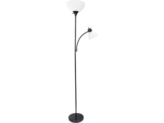 Photos - Chandelier / Lamp Simple Designs LF2000-BLK Mother-Daughter Floor Lamp with Reading Light, B