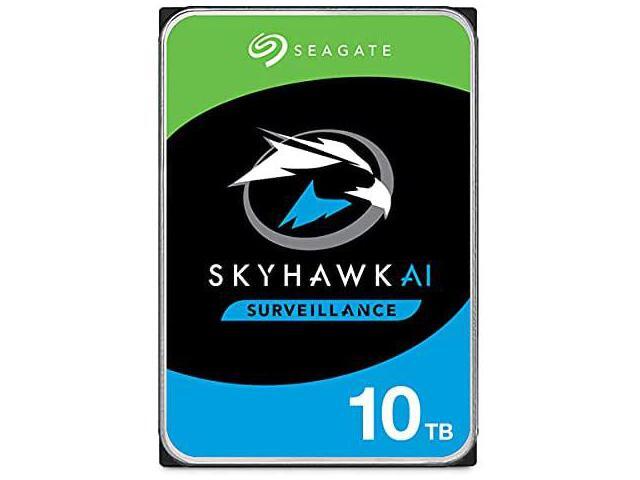 seagate skyhawk ai 10tb video internal hard drive hdd - 3.5 inch sata 6gb/s 256mb cache for dvr nvr security camera system with in-house rescue...