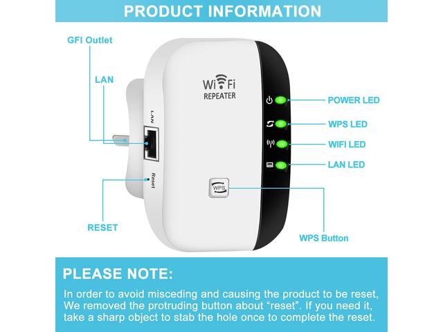 PRFGKO Wi-Fi Extender with Dual Ethernet Ports, McAfee Total Protection, and Easy Setup