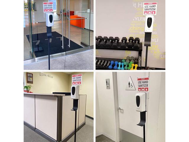 iTouchless Sensor Sanitizer Dispenser with Floor Stand and Sign Board, 1000 ml Capacity, For Gel, Liquid, Alcohol, Touchless and Automatic for...