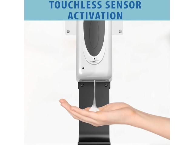 iTouchless Sensor Sanitizer Dispenser with Floor Stand and Sign Board, 1000 ml Capacity, For Gel, Liquid, Alcohol, Touchless and Automatic for...
