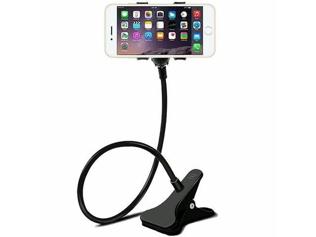 Universal Lazy Mobile Phone Gooseneck Stand Holder Flexible Bed Desk Table Clip