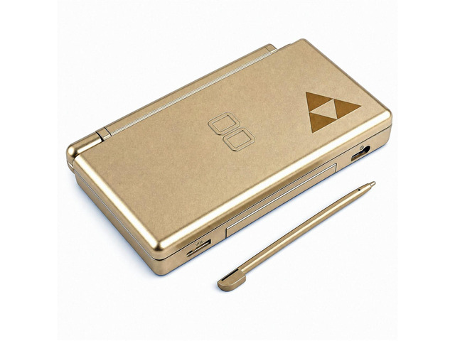 Replacement Housing for Nintendo DS Lite Glass Lens Shell Gold Zelda Triforce