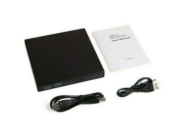 Slim External CD DVD RW Drive USB 3.0 Writer Burner Player Black For Laptop PC