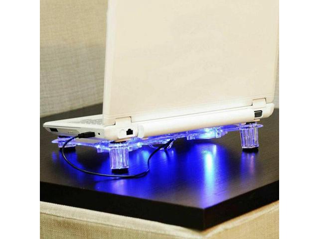 3 Fans USB Cooler Cooling Pad Stand LED Light Radiator For Laptop PC Notebook