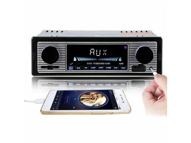 Bluetooth Vintage Car FM Radio MP3 Player USB Classic Stereo Audio Receiver AUX