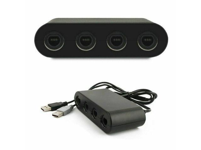 GameCube Controller Adapter 4 Port For Nintendo Switch Wii U & PC USB NEW TURBO