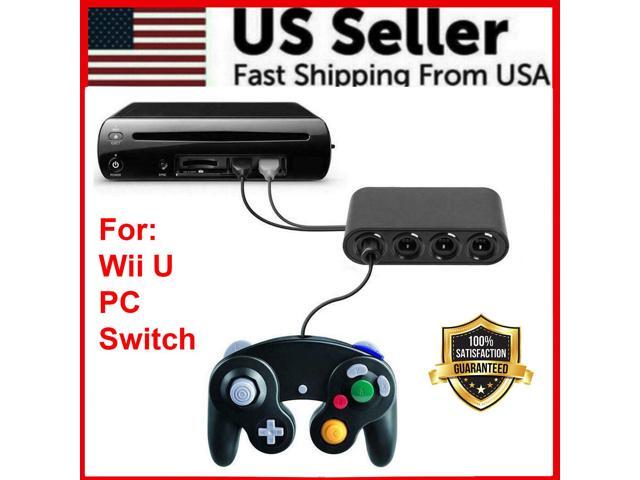 GameCube Controller Adapter 4 Port For Nintendo Switch Wii U & PC USB NEW TURBO