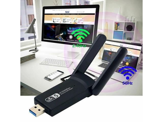 1200Mbps Long Range AC1200 Dual Band 5GHz Wireless USB 3.0 WiFi Adapter Antennas