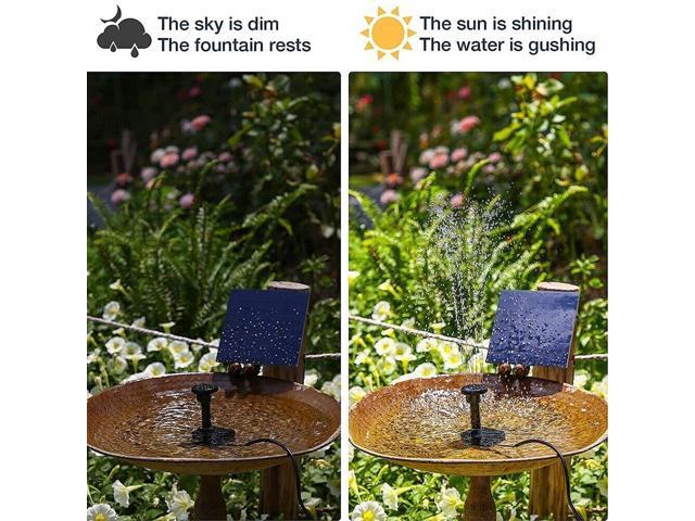 Solar Power Fountain Submersible Floating Water Pump Bird Bath Pond Garden Pool