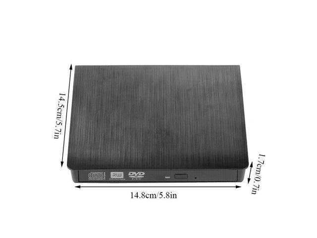 Slim External CD DVD RW Drive USB 3.0 Writer Burner Player Black For Laptop PC