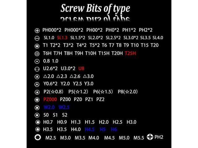 Magnetic Screwdriver Bit Set For iPhone Macbook Tool Kit Set Repair Watch 117PCS