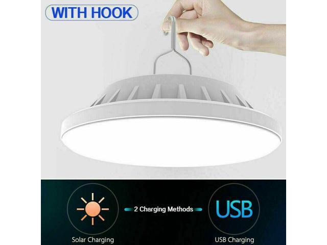 Rechargeable 60 LED Outdoor Camping Tent Light USB & Solar Lantern Hiking Lamp