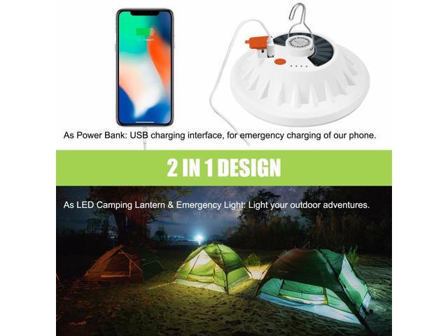 Rechargeable 60 LED Outdoor Camping Tent Light USB & Solar Lantern Hiking Lamp