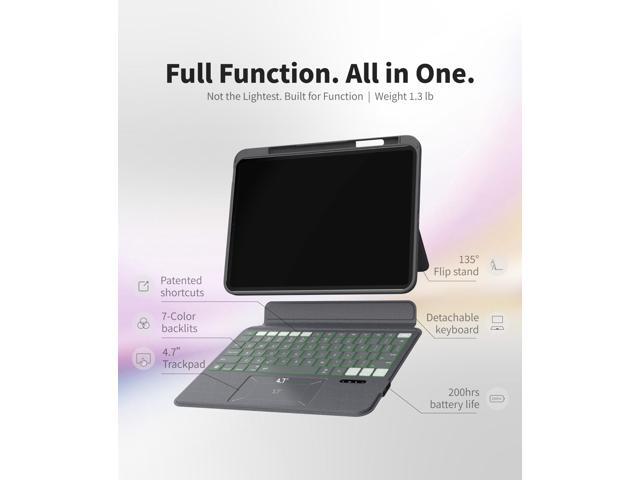 EIP Magnetix Keyboard Case for iPad (A16) 11th/10th Generation (2025/2022), with Patented Stylus Shortcuts, Protective, Adjustable Hinge Stand,...