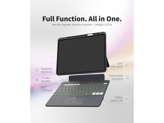 EIP Keyboard Case for iPad Pro 13 inch M5 (2025) / M4, Magnetic Detachable Keyboard with Patented Stylus Shortcuts, Adjustable Stand, Seven-Color...