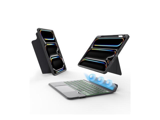 EIP Bluetooth Keyboard Case for iPad Pro 11 inch M5/M4, 11' Magnetic Detachable Cover with Trackpad, Patented Stylus Shortcuts, 7-Color Backlit...